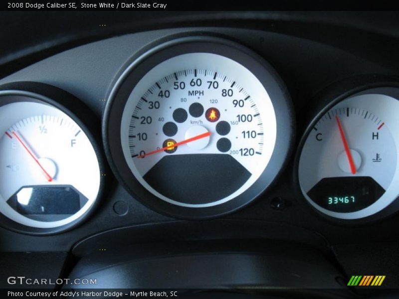 Stone White / Dark Slate Gray 2008 Dodge Caliber SE
