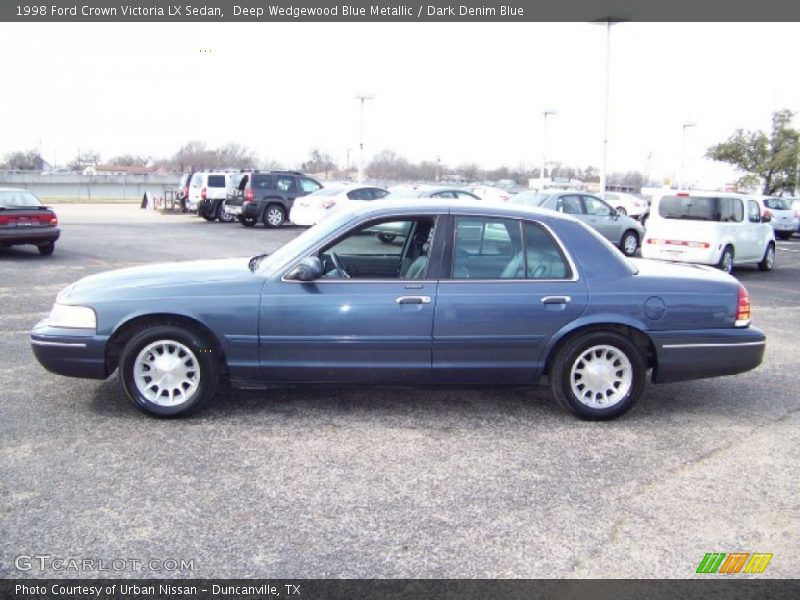 Deep Wedgewood Blue Metallic / Dark Denim Blue 1998 Ford Crown Victoria LX Sedan