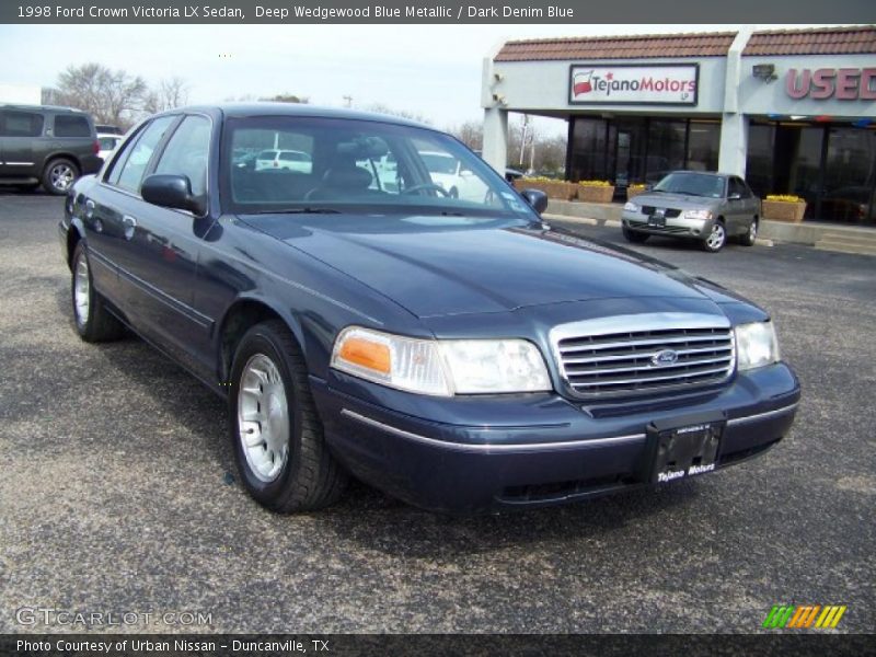 Deep Wedgewood Blue Metallic / Dark Denim Blue 1998 Ford Crown Victoria LX Sedan
