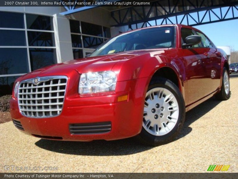Inferno Red Crystal Pearlcoat / Dark Slate Gray/Light Graystone 2007 Chrysler 300
