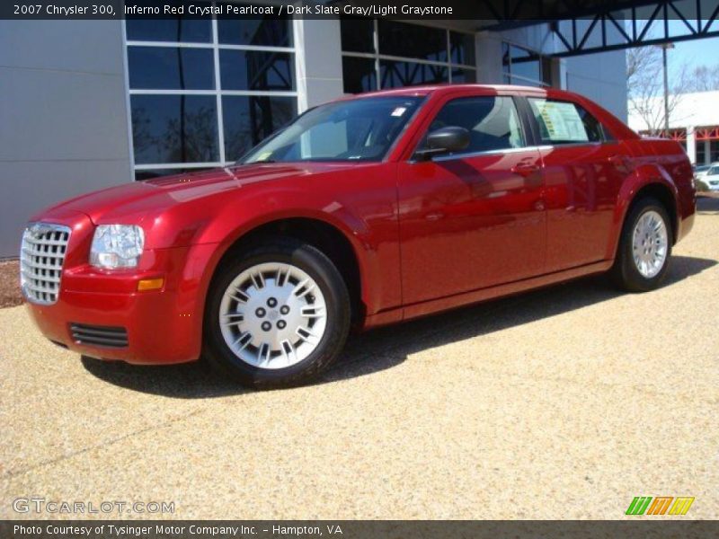 Inferno Red Crystal Pearlcoat / Dark Slate Gray/Light Graystone 2007 Chrysler 300