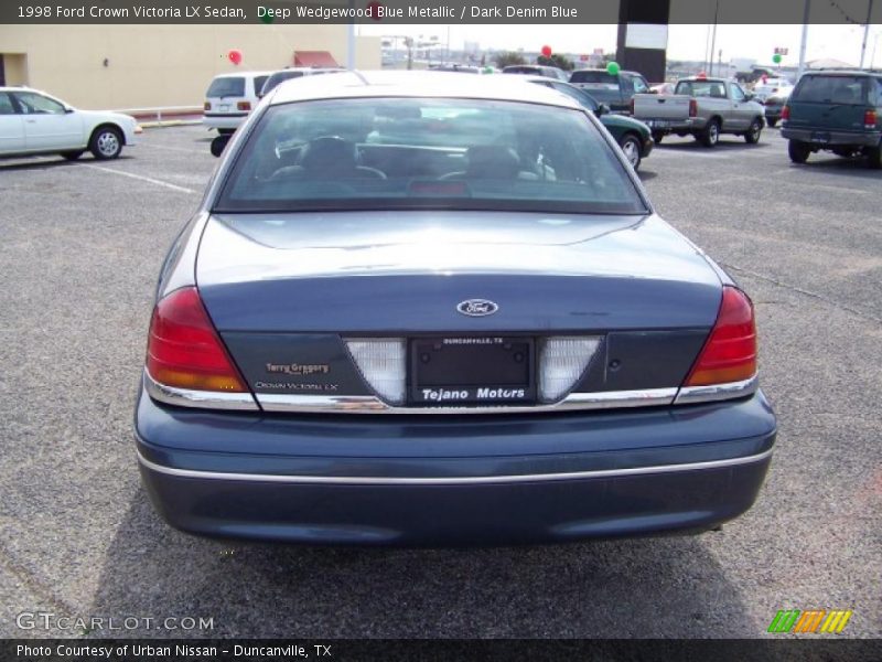 Deep Wedgewood Blue Metallic / Dark Denim Blue 1998 Ford Crown Victoria LX Sedan