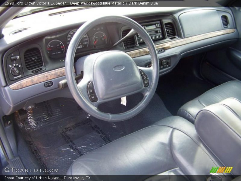 Deep Wedgewood Blue Metallic / Dark Denim Blue 1998 Ford Crown Victoria LX Sedan