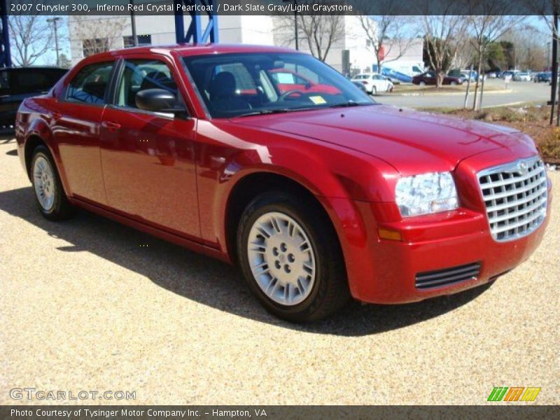 Inferno Red Crystal Pearlcoat / Dark Slate Gray/Light Graystone 2007 Chrysler 300