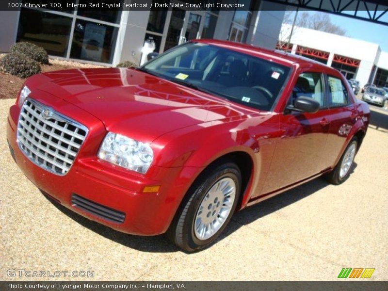 Inferno Red Crystal Pearlcoat / Dark Slate Gray/Light Graystone 2007 Chrysler 300