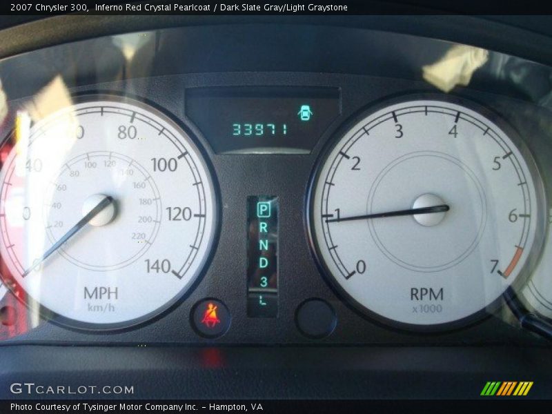 Inferno Red Crystal Pearlcoat / Dark Slate Gray/Light Graystone 2007 Chrysler 300