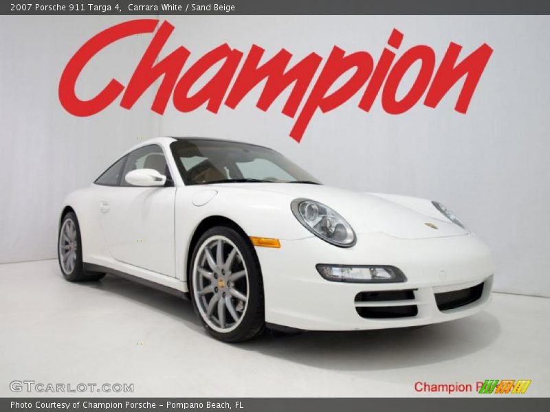 Carrara White / Sand Beige 2007 Porsche 911 Targa 4