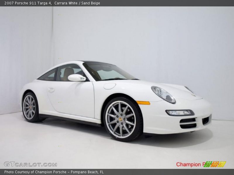Carrara White / Sand Beige 2007 Porsche 911 Targa 4