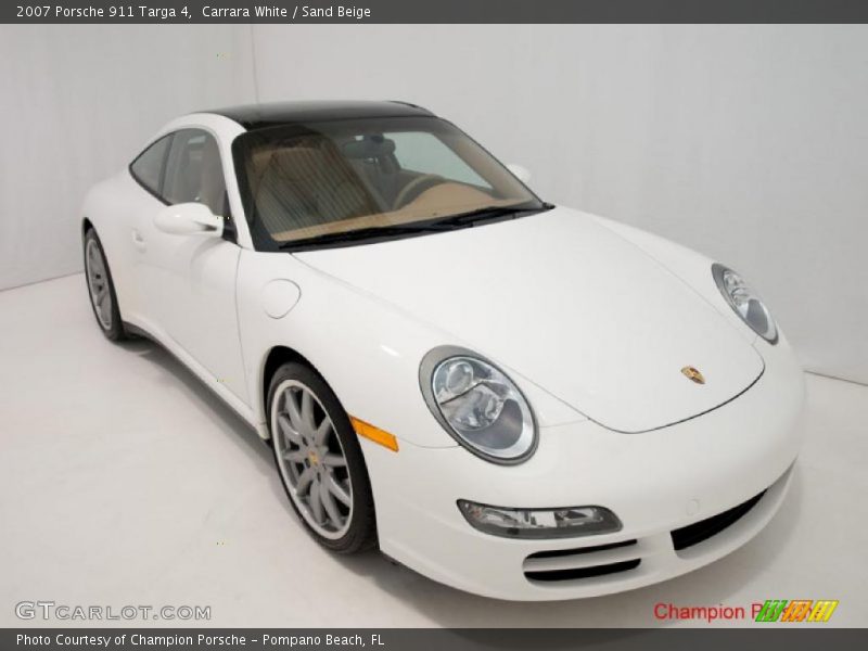 Carrara White / Sand Beige 2007 Porsche 911 Targa 4