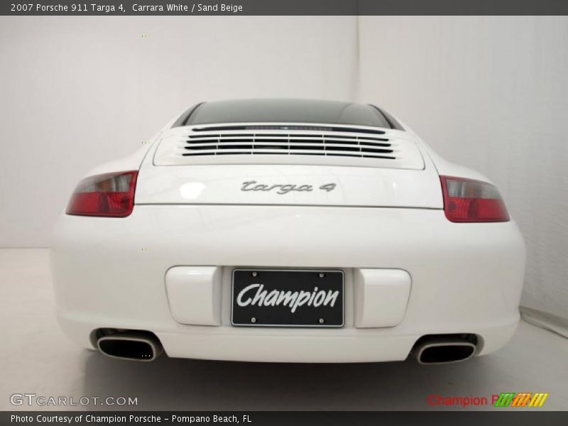 Carrara White / Sand Beige 2007 Porsche 911 Targa 4