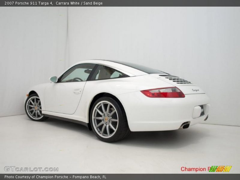 Carrara White / Sand Beige 2007 Porsche 911 Targa 4