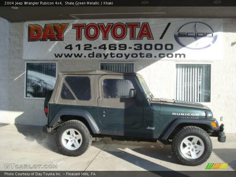 Shale Green Metallic / Khaki 2004 Jeep Wrangler Rubicon 4x4