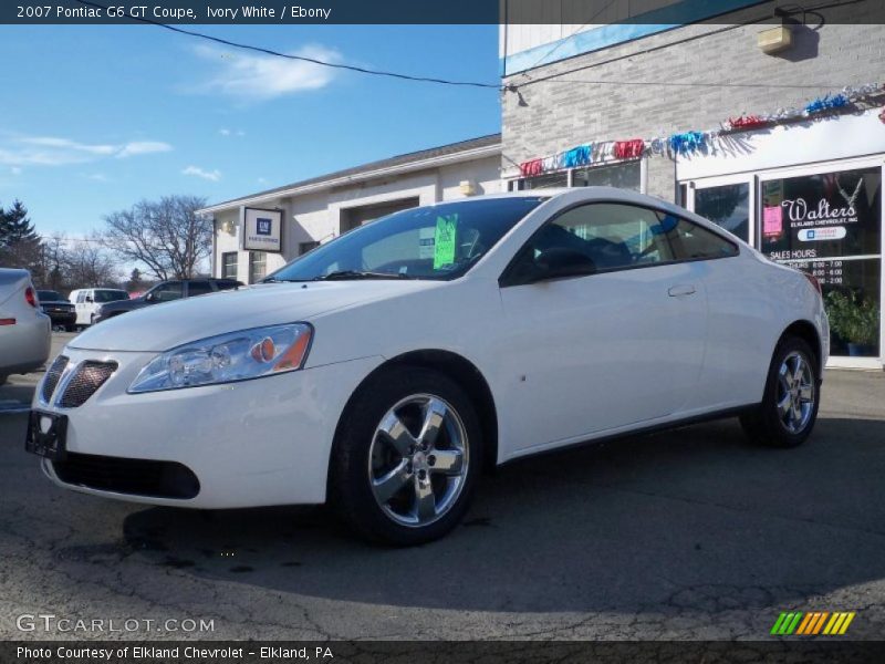 Ivory White / Ebony 2007 Pontiac G6 GT Coupe