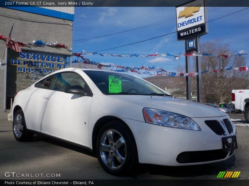 Ivory White / Ebony 2007 Pontiac G6 GT Coupe