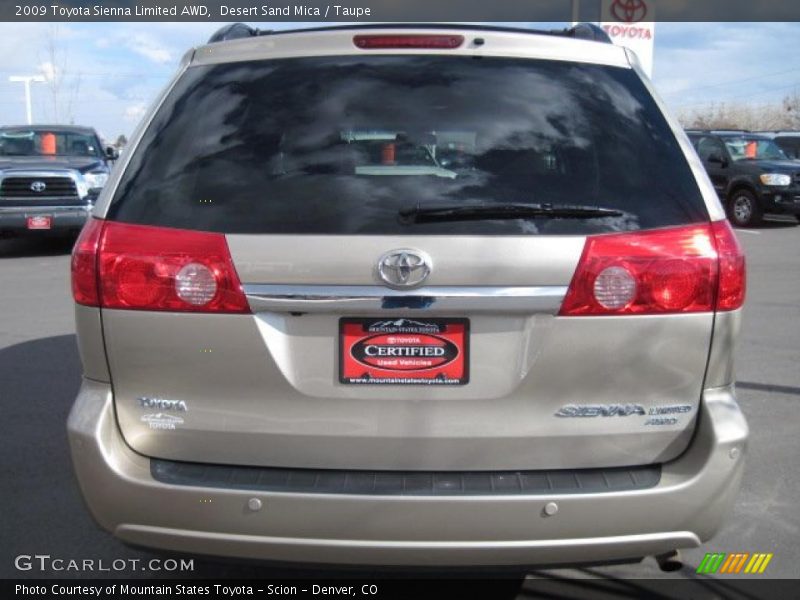 Desert Sand Mica / Taupe 2009 Toyota Sienna Limited AWD