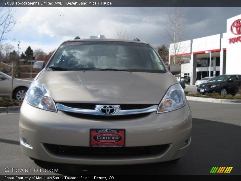 Desert Sand Mica / Taupe 2009 Toyota Sienna Limited AWD