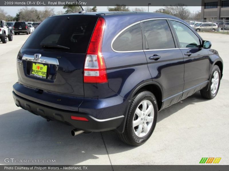 Royal Blue Pearl / Gray 2009 Honda CR-V EX-L