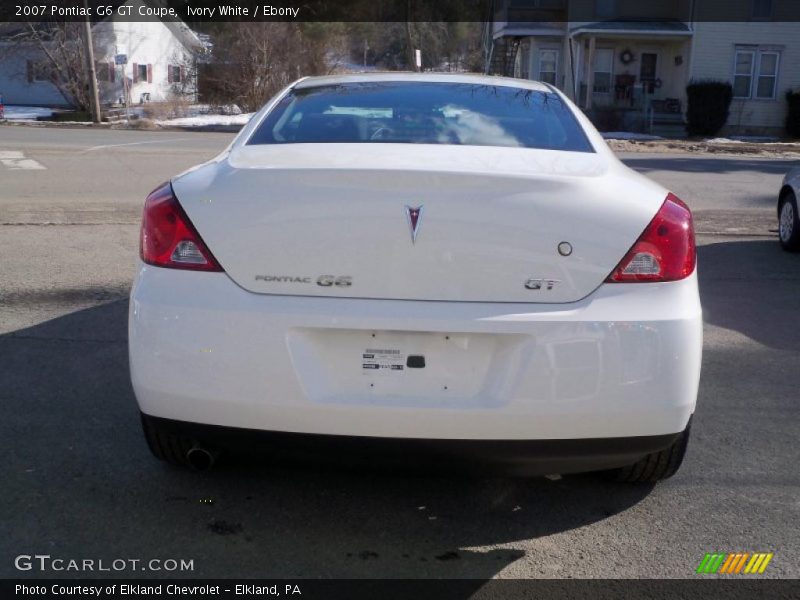 Ivory White / Ebony 2007 Pontiac G6 GT Coupe