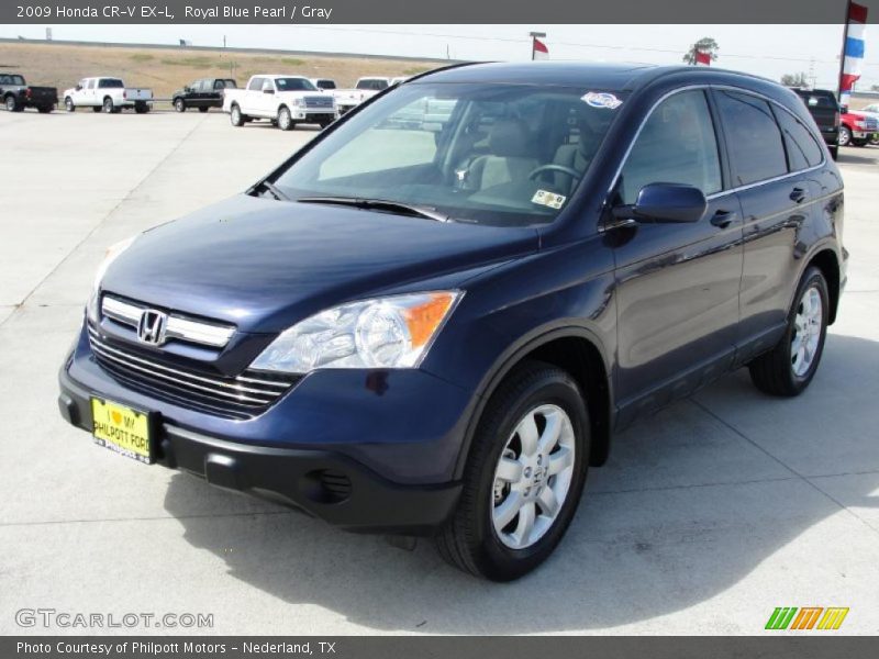 Royal Blue Pearl / Gray 2009 Honda CR-V EX-L