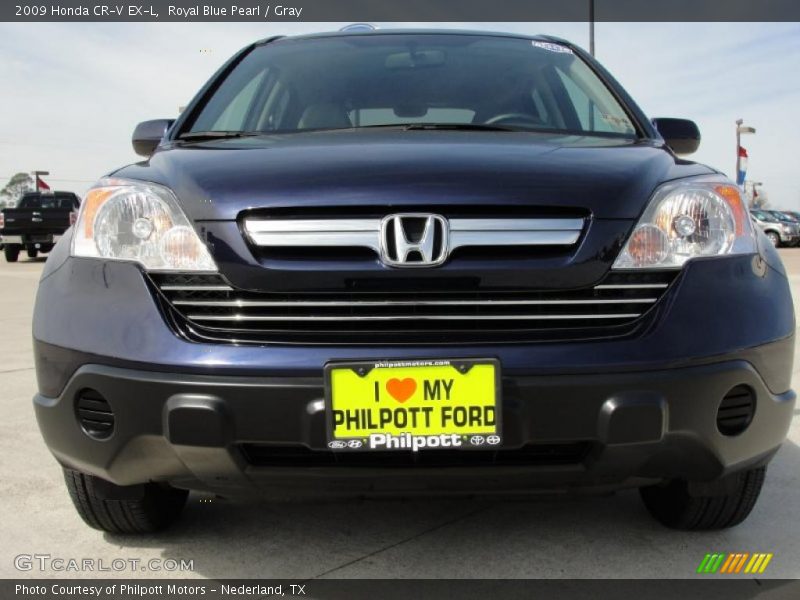 Royal Blue Pearl / Gray 2009 Honda CR-V EX-L