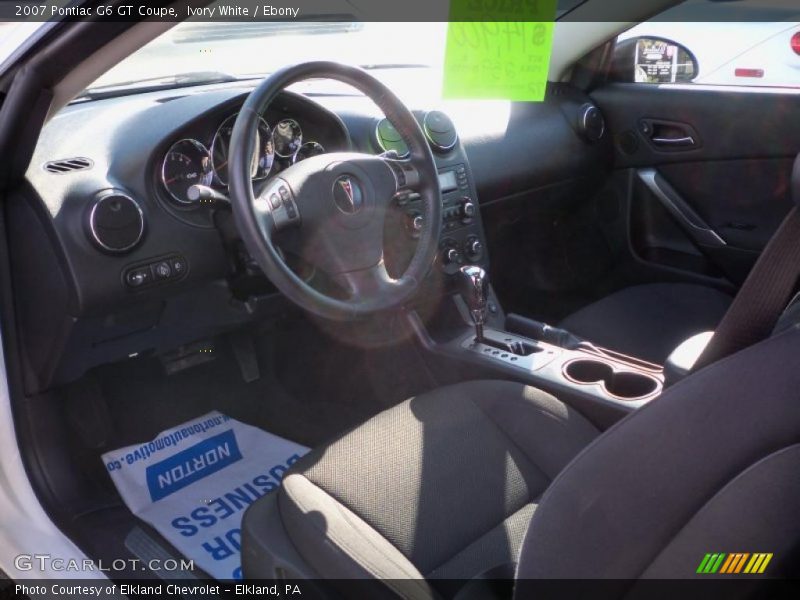 Ivory White / Ebony 2007 Pontiac G6 GT Coupe