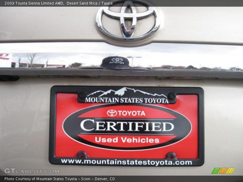 Desert Sand Mica / Taupe 2009 Toyota Sienna Limited AWD