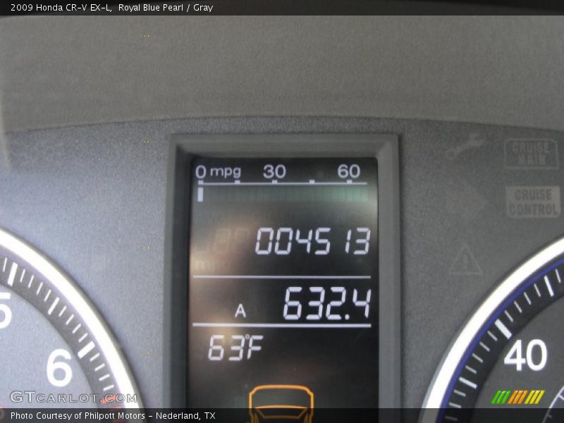 Royal Blue Pearl / Gray 2009 Honda CR-V EX-L