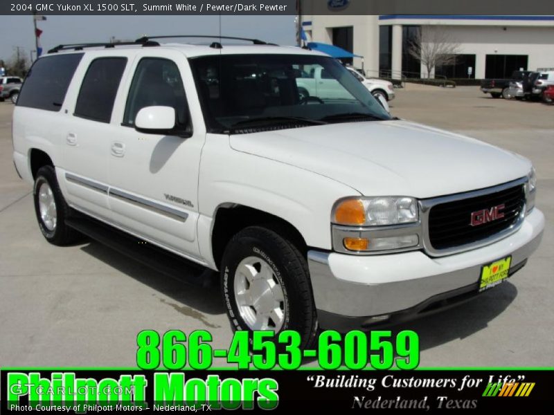 Summit White / Pewter/Dark Pewter 2004 GMC Yukon XL 1500 SLT