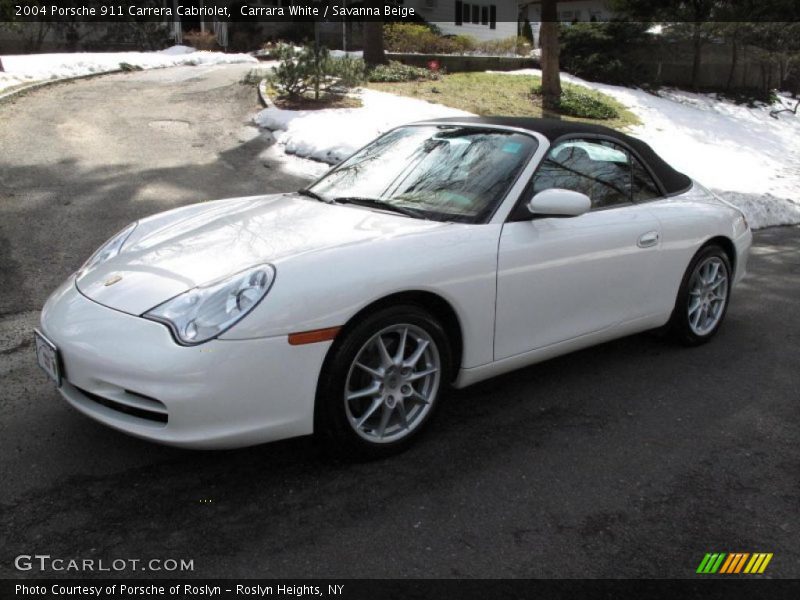 Carrara White / Savanna Beige 2004 Porsche 911 Carrera Cabriolet