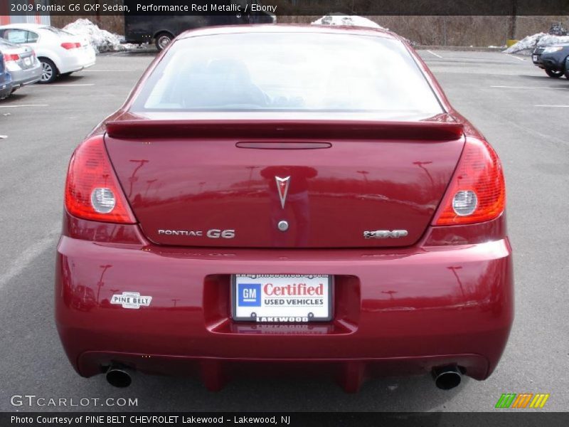 Performance Red Metallic / Ebony 2009 Pontiac G6 GXP Sedan