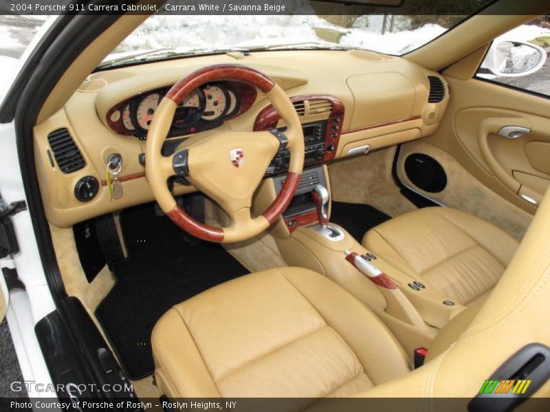 Carrara White / Savanna Beige 2004 Porsche 911 Carrera Cabriolet