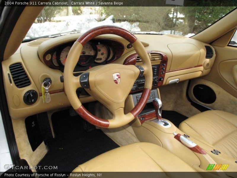 Carrara White / Savanna Beige 2004 Porsche 911 Carrera Cabriolet