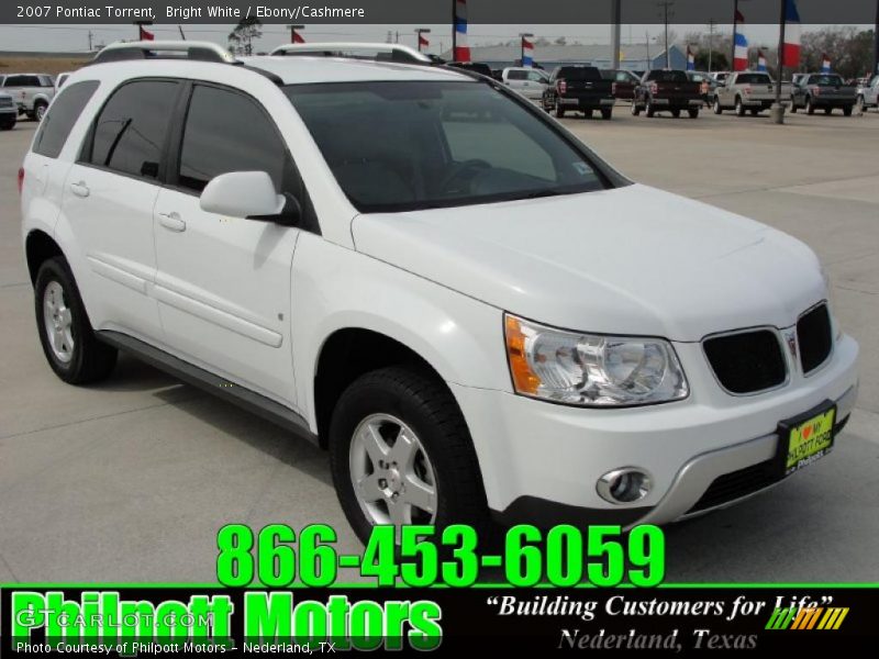Bright White / Ebony/Cashmere 2007 Pontiac Torrent