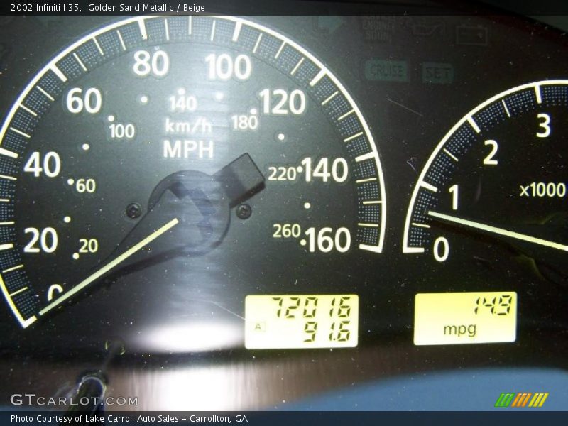 Golden Sand Metallic / Beige 2002 Infiniti I 35