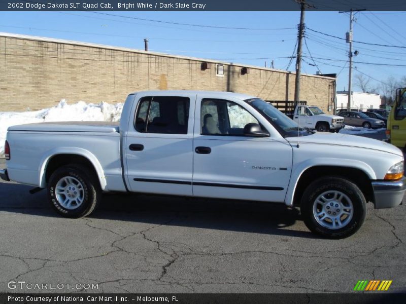 Bright White / Dark Slate Gray 2002 Dodge Dakota SLT Quad Cab