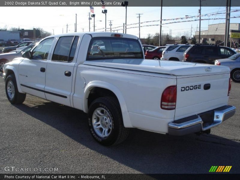 Bright White / Dark Slate Gray 2002 Dodge Dakota SLT Quad Cab