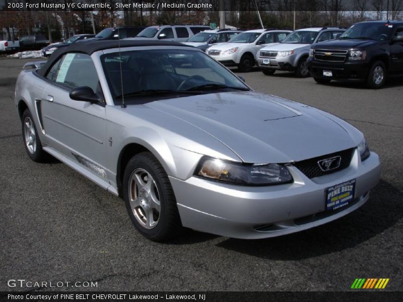 Silver Metallic / Medium Graphite 2003 Ford Mustang V6 Convertible