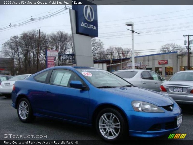 Vivid Blue Pearl / Ebony 2006 Acura RSX Sports Coupe