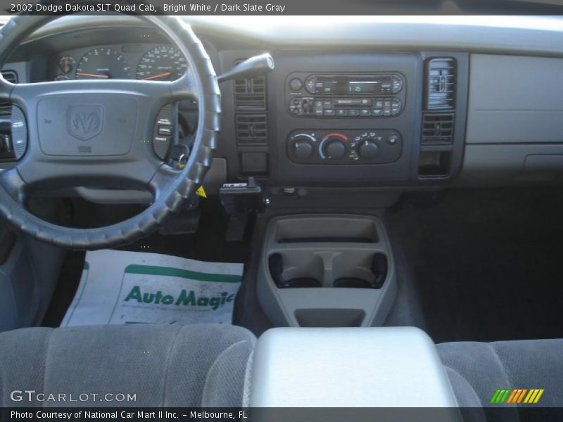 Bright White / Dark Slate Gray 2002 Dodge Dakota SLT Quad Cab
