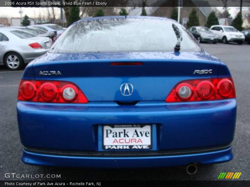 Vivid Blue Pearl / Ebony 2006 Acura RSX Sports Coupe