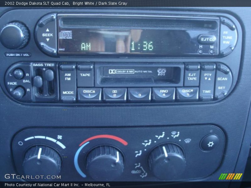 Bright White / Dark Slate Gray 2002 Dodge Dakota SLT Quad Cab