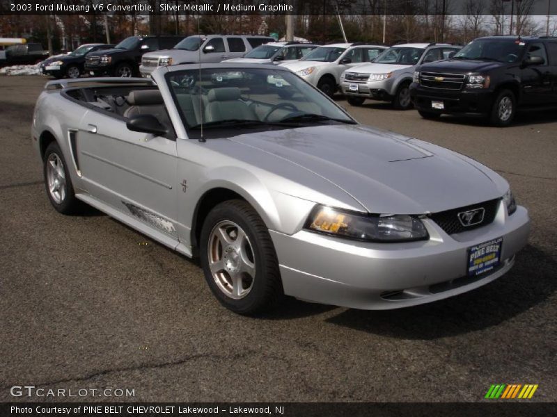 Silver Metallic / Medium Graphite 2003 Ford Mustang V6 Convertible