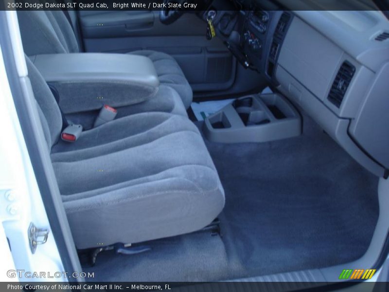 Bright White / Dark Slate Gray 2002 Dodge Dakota SLT Quad Cab