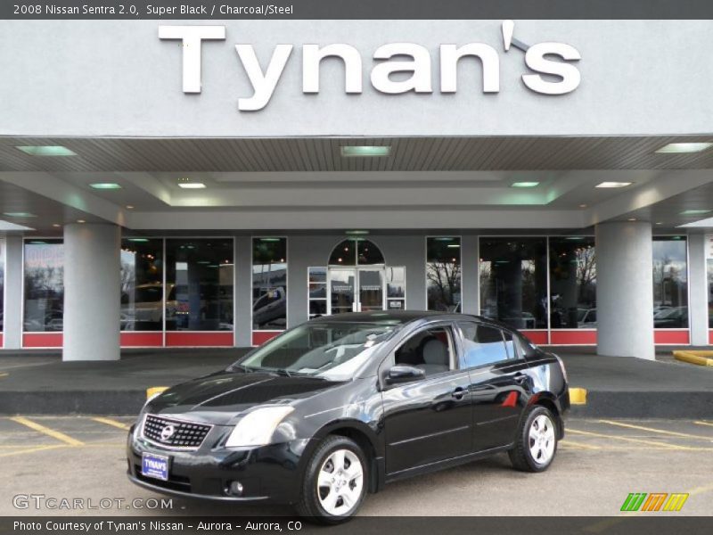 Super Black / Charcoal/Steel 2008 Nissan Sentra 2.0