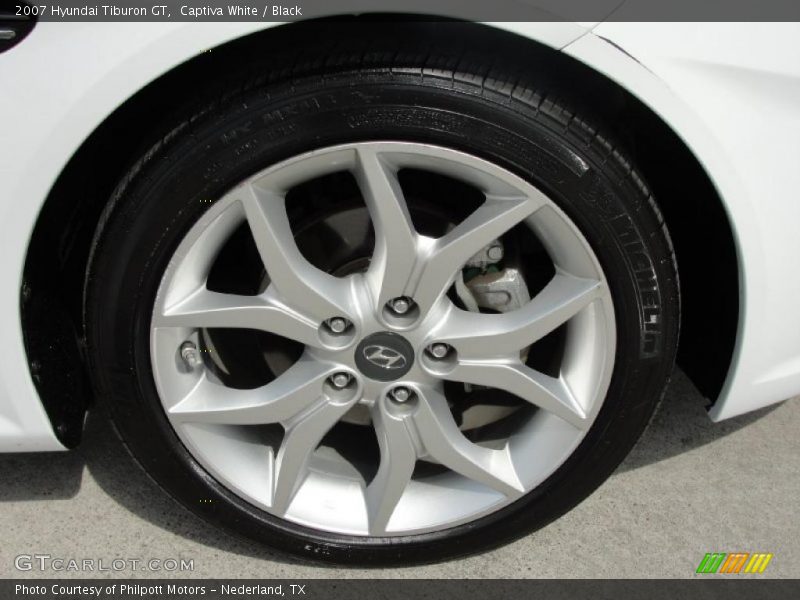 Captiva White / Black 2007 Hyundai Tiburon GT