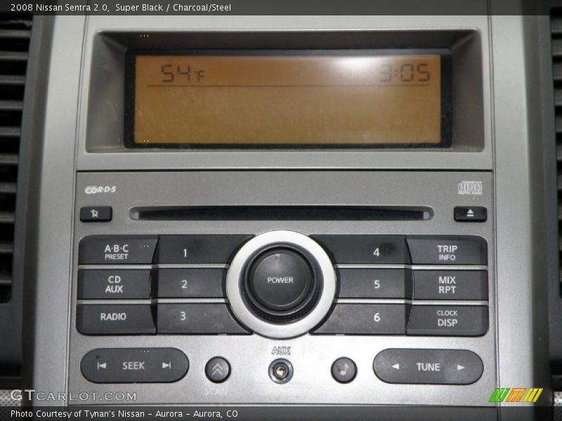 Super Black / Charcoal/Steel 2008 Nissan Sentra 2.0