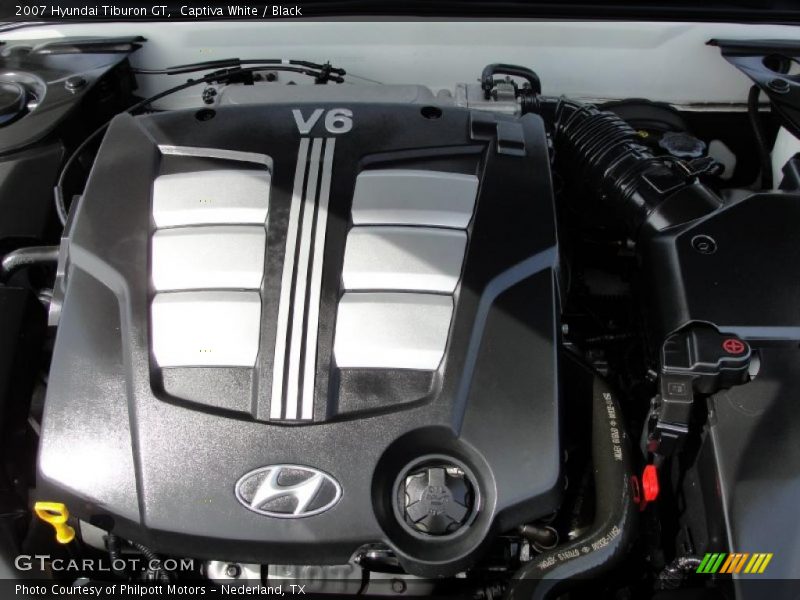 Captiva White / Black 2007 Hyundai Tiburon GT