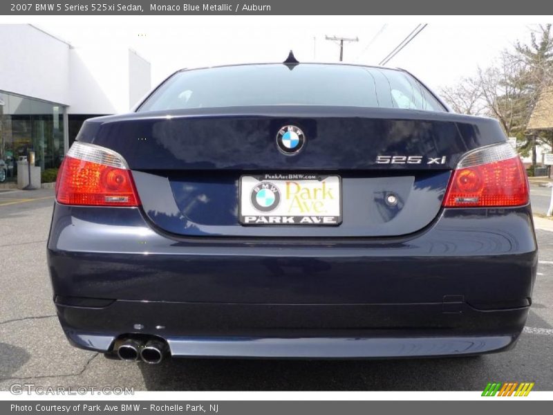 Monaco Blue Metallic / Auburn 2007 BMW 5 Series 525xi Sedan