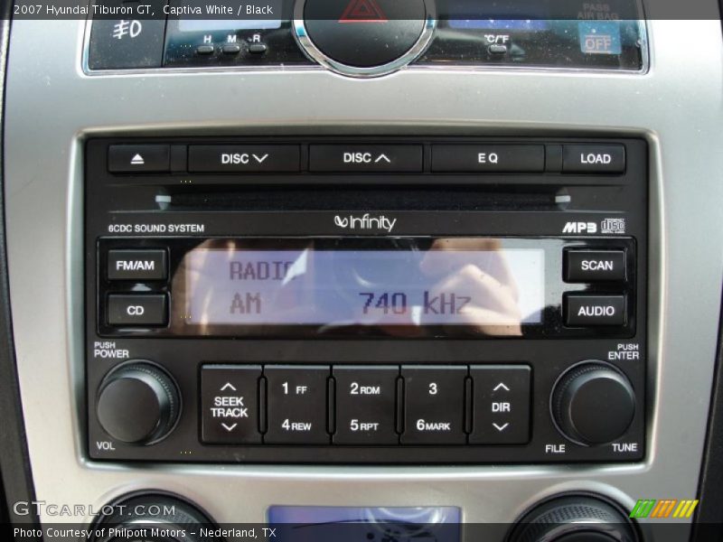 Captiva White / Black 2007 Hyundai Tiburon GT