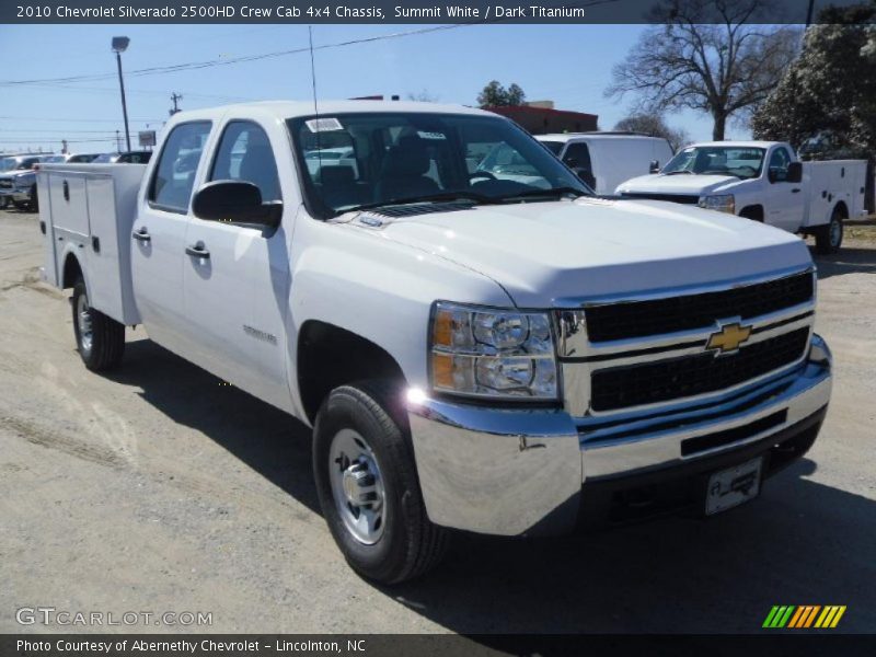 Summit White / Dark Titanium 2010 Chevrolet Silverado 2500HD Crew Cab 4x4 Chassis